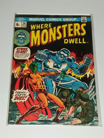Where Monsters Dwell #20 - Marvel Comics - 1973 - Pence Copy