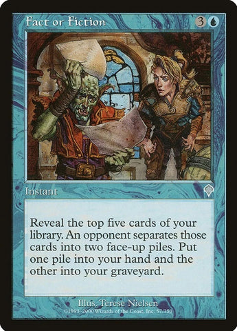 "Fact Or Fiction" - Magic The Gathering Card - Invasion
