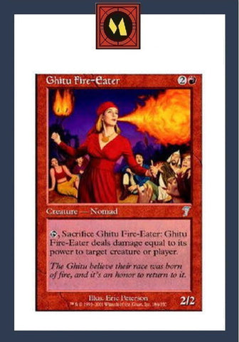 "Ghitu Fire-Eater" - Magic The Gathering Card - 7th Edition