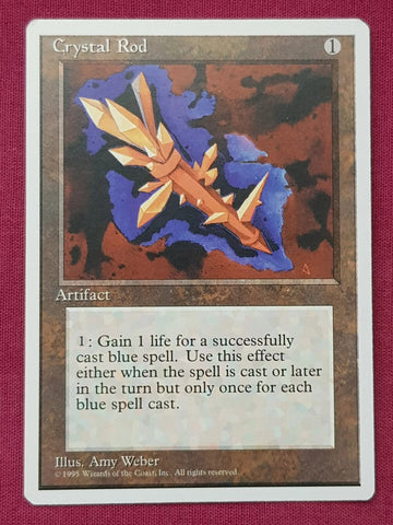 "Crystal Rod" - Magic The Gathering Card - 4th Edition