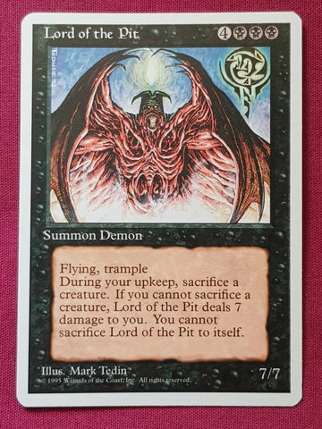 "Lord Of The Pit" - Magic The Gathering Card - 4th Edition
