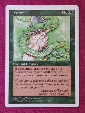 "Venom" - Magic The Gathering Card - 5th Edition
