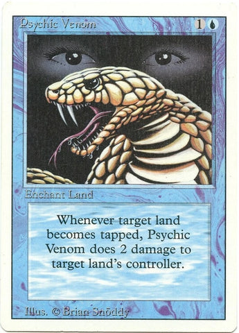 "Psychic Venom" - Magic The Gathering - Revised