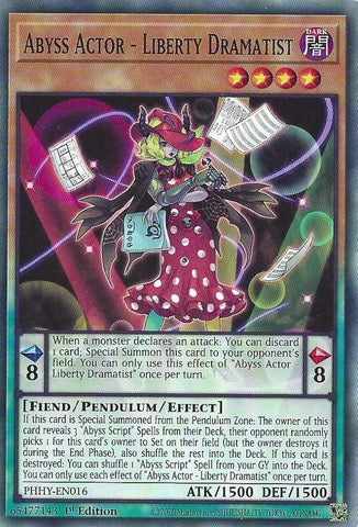 "Abyss Actor" PHHY-EN016 - Yu-Gi-Oh! - 3x Cards Playset - Photon Hypernova