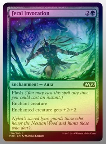 "Feral Invocation" FOIL - Magic The Gathering Card - M20