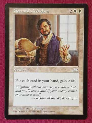 "Gerrard's Wisdom" - Magic The Gathering Card - Weatherlight