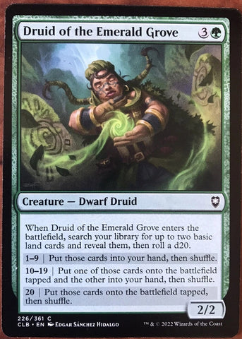 "Druid Of The Emerald Grove" x4 - Magic The Gathering - CLB - 4-Card Playset