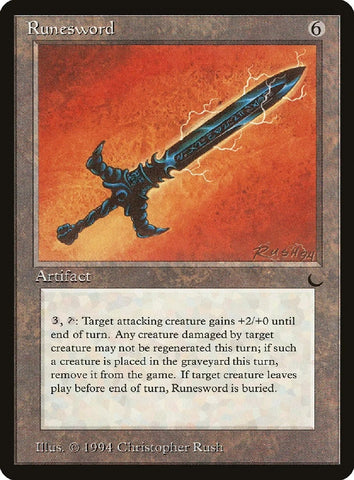 "Runesword" x4 - Magic The Gathering Card - The Dark - 4-Card Playset