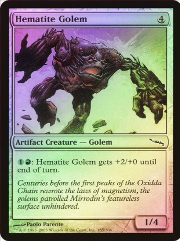 "Hematite Golem" FOIL - Magic The Gathering Card - Mirrodin