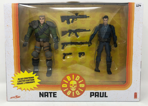 2 Pack NATE & PAUL Action Figures + Issue 1 Variant - Die!Die!Die!