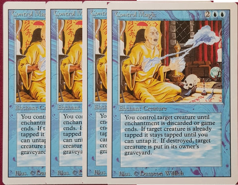 "Control Magic" x4 - Magic The Gathering Card - Revised - 4-Card Playset