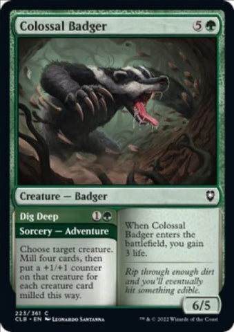 "Colossal Badger" x4 - Magic The Gathering Card - CLB - 4-Card Playset