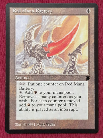 "Red Mana Battery" - Magic The Gathering Card - Legends