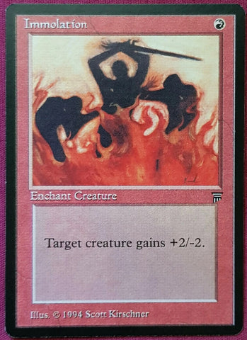 "Immolation" - Magic The Gathering Card - Legends