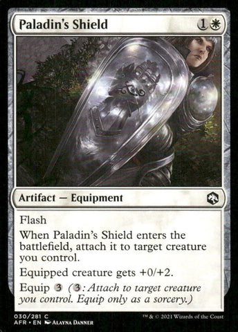 "Paladin's Shield" x4 - Magic The Gathering Card - AFR 2021 - 4-Card Playset