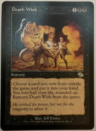"Death Wish" - Magic The Gathering Card - Judgment
