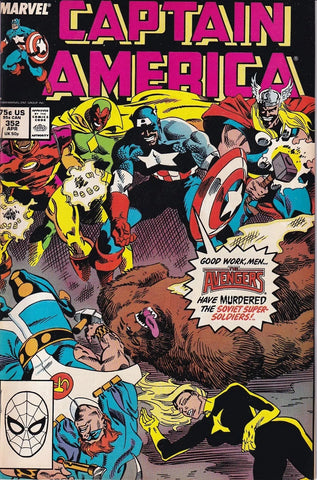 Captain America #352 - Marvel Comics - 1989