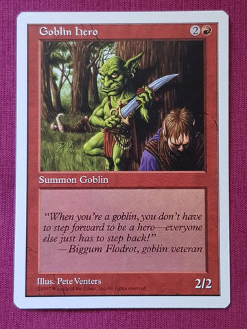 "Goblin Hero" - Magic The Gathering Card - 5th Edition
