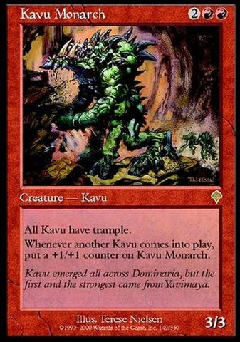 "Kavu Monarch" - Magic The Gathering Card - Invasion