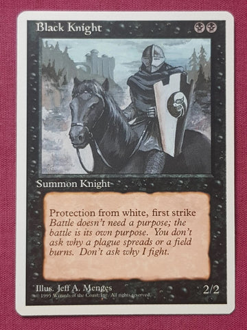 "Black Knight" - Magic The Gathering Card - 4th Edition
