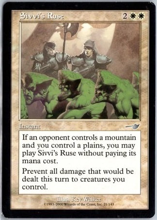 "Sivvi's Ruse" - Magic The Gathering Card - Nemesis - 4-Card Playset