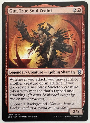 "Gut, True Soul Zealot" - Magic The Gathering Card - CLB