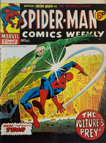 Spider-Man Comics Weekly #62, #63 & #64 - Marvel Comics / British - 1974