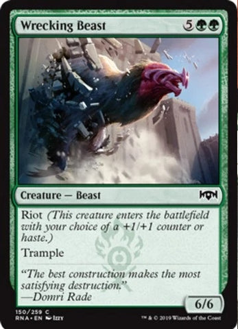 "Wrecking Beast" FOIL - Magic The Gathering Card - Ravnica Allegiance