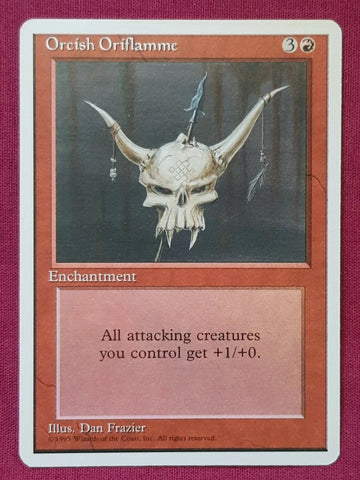 "Orcish Oriflamme"- Magic The Gathering Card - 4th Edition