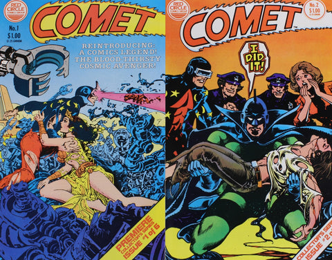 Comet #1 - #2 (2 x Comic Lot) - Red Circle Comics - 1983