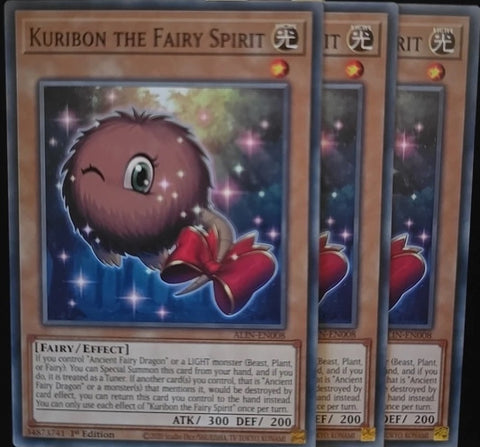 "Kuribon The Fairy Spirit" ALIN-EN008 - Yu-Gi-Oh! - 3x Cards - Alliance Insight