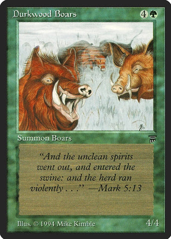 "Durkwood Boars" - Magic The Gathering Card - Legends