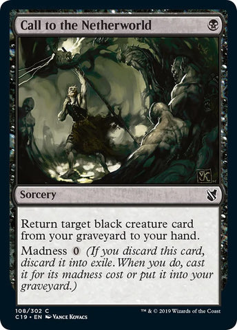 "Call To The Netherworld" - Magic The Gathering Card - C19