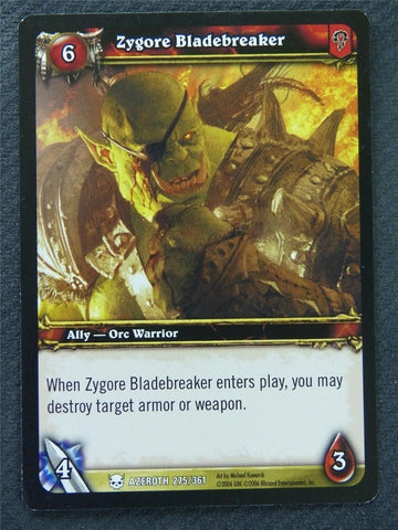 "Zygore Bladebreaker" - World Of Warcraft Card