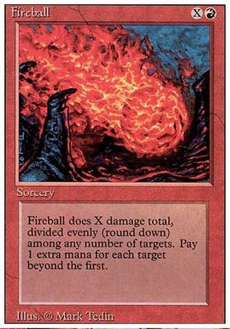 "Fireball" - Magic The Gathering Card - Revised