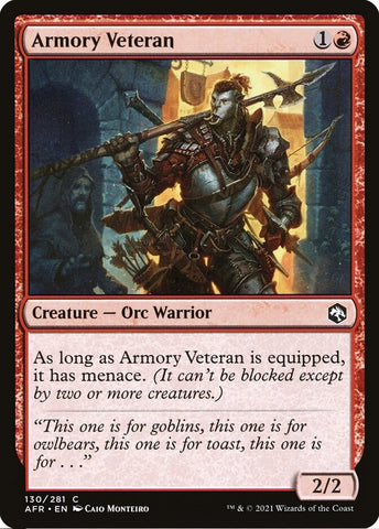 "Armory Veteran" x4 - Magic The Gathering Card - AFR - 4-Card Playset