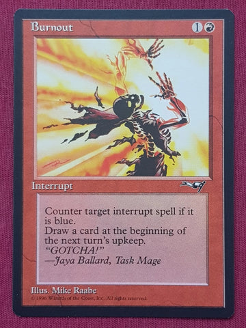 "Burnout" x4 - Magic The Gathering Card - Alliances - 4-Card Playset
