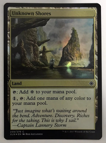"Unknown Shores" FOIL - Magic The Gathering Card - Theros Beyond Death