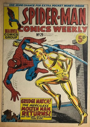 Spider-Man Comics Weekly #29 - Marvel/British Comic - 1973