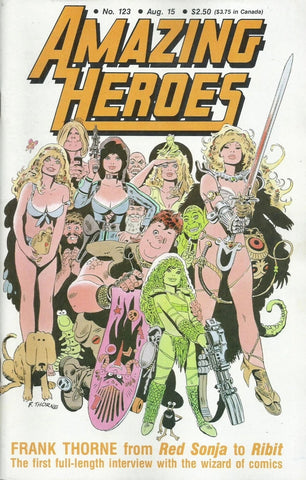 Amazing Heroes #123 - Fantagraphics - 1987 - Frank Thorne Cover