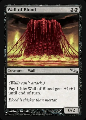 "Wall Of Blood" - Magic The Gathering Card - Mirrodin