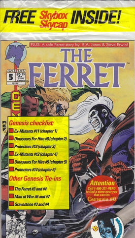 The Ferret #5 - Malibu Comics - 1993 - polybag sealed with Random Skycap