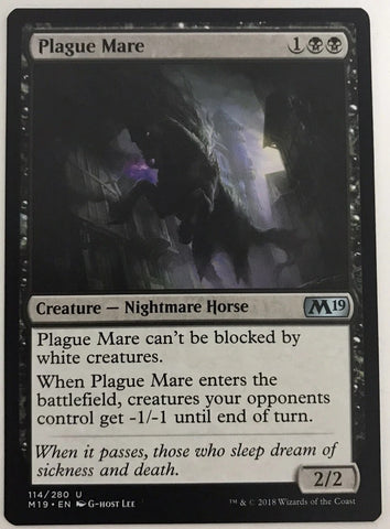 "Plague Mare" - Magic The Gathering Card - M19