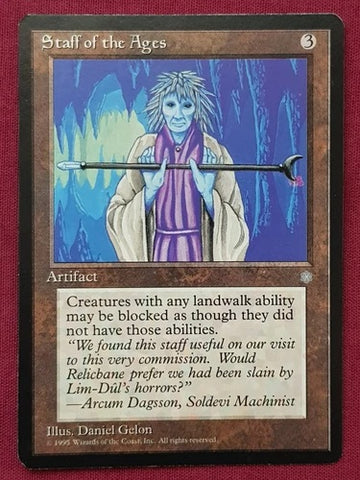 "Staff Of The Ages" - Magic The Gathering Card - Ice Age