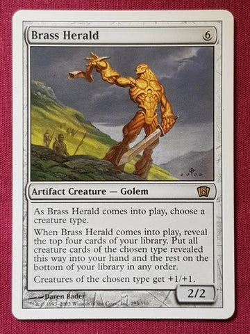 "Brass Herald" - Magic The Gathering Card - 8th Edition