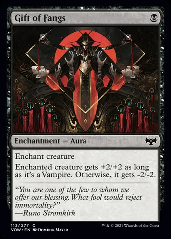 "Gift Of Fangs" - Magic The Gathering Card - VOW