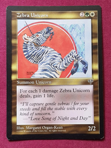 "Zebra Unicorn" x4 - Magic The Gathering - Mirage - 4-Card Playset
