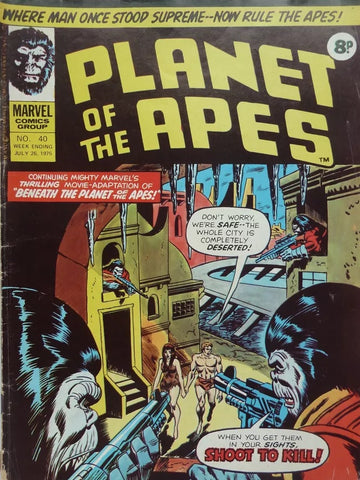 Planet of the Apes #40 - #46 (7 x Comics LOT) - Marvel Comics / British - 1975