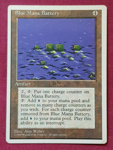 "Blue Mana Battery" - Magic The Gathering Card - 4th Edition