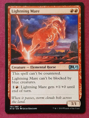 "Lightning Mare" x4 - Magic The Gathering Card - M19 - 4-Card Playset